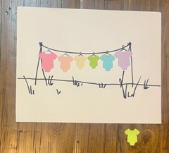 120 Pc Baby Outfit Die Cuts With Hanger 3 Sizes, 10 Colors, So Cute!