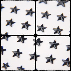 264 Pcs Star Rhinestones Stickers Self Adhesive Face Gem Stickers Black Star Gem