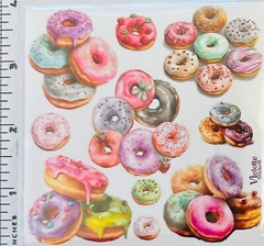 Violette Stickers Donut Breakfast Fun Food Scrapbook Craft Planner Supply