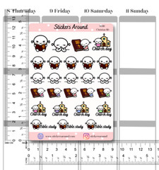 Church Planner Sticker, Bible Sticker, Stickers for Calendar and Journal M0118