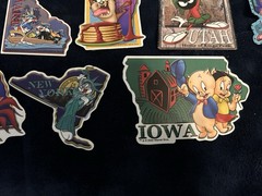 Looney Tunes Sticker USA States 24 Different Stickers Bugs, Taz Foghorn READ