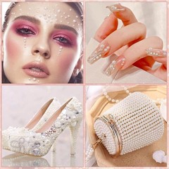 1980Pcs Self Adhesive Pearl Stickers, Shynek Pearls Sticker Gems for Hair, Face,