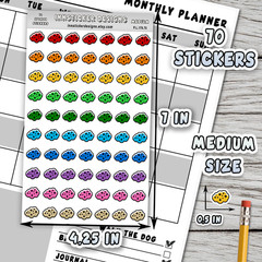 Sponge Stickers, Mini Icon Reminder Planner stickers, Journals, Scrapbooks