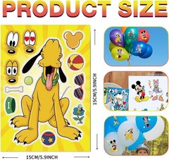 24 Sheets Cartoon Mouse Make-a-face Stickers for Kids Teens, Mixed & Matched …
