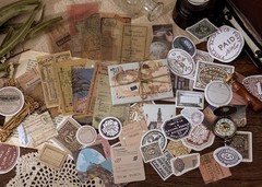 Travel Adventure 60-Piece Mixed Material Pack Ephemera Scrapbook Journal