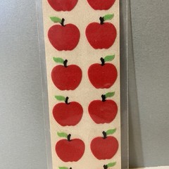 Vintage Sandylion Brown Back Fuzzy Apple Stickers
