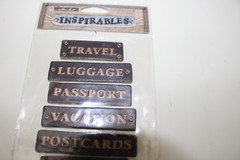 Sticko Inspirable Leather Stickers Travel Passport Postcards 7PC Scrapbooking