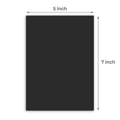 25 PCS 5×7 Black Uncut Mat Boards Backing Matte Prints Photos Crafts Frames
