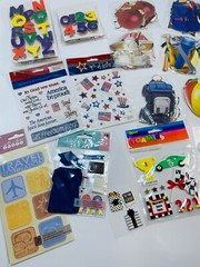 Scrapbooking Letters Numbers Stickers Die Cuts Photo Book Craft LOT