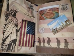 USA America Junk Journal Scrapbook