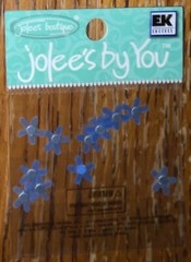 Lot #7 – 5 Packages Jolees Mini Flowers Red Orange Yellow Blue White Scrapbook