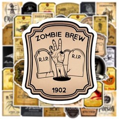 50pcs SPIRITUAL Label Stickers Pack, Potion Gothic Halloween Stickers,139