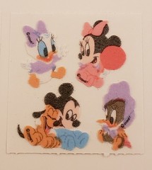 Vintage Sandylion Fuzzy Flocked Mod Stickers YOU CHOOSE