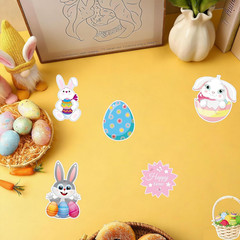 Happy Easter Bunny Themed Stickers 320 Pcs Happy Easter Stickers Decals – 1.5 In