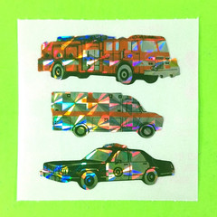 Vintage Prismatic Great 7 Emergency Vehicles Sticker Mod