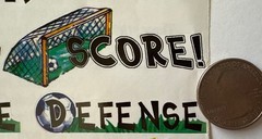 SOCCER Stickers(19pc)NRN Kick-Its•Game•Players•Goalie•Score •Offense•Defense•