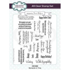 New Creative Expressions clr Rubber Stamp MOMENTS IN TIME SENTIMENT free USA shp