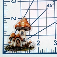 Mushroom Fairy Tale House Clear Vinyl Decal Sticker Water Resistant Laptop Gift