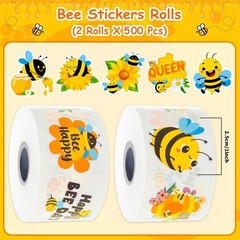 1000 Pcs Bumble Bee Stickers for Teachers Classroom Kids Motivational Stickers