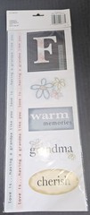 2 SIDED LARGE KEEPSAKE ESSENTIALS FAMILY TITLE & PHRASE SCRAPBOOKING STICKERS