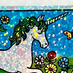 Retro Unicorn Prism Sticker Vending Machine Holo 1980s Vintage REPRODUCTION