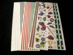 Lot Stickers, Dirt bikes, Lines in multiple colors, Baseball, Track&Field