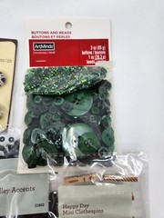 Lot of Scrapbooking Embellishments Buttons Beads Glass Beads Charms Pendants