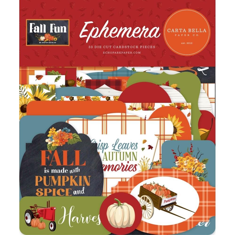 Crafts CB Die Cuts Fall Fun Vintage Truck Leaves Sunflowers Pumpkins Thankful