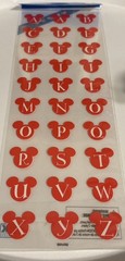 Disney Mickey Mouse icon Alphabet stickers 60 pieces on 2 sheets!