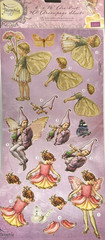 Fairyopolis 6″x12″ Die Cut 3-D Decoupage 4 sheets Punch out dimensional Fairies
