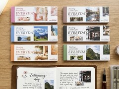 540 Pre-Cut Scenery Journaling Stickers, 6 Pcs Complete Set Washi Sticker Books