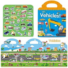 3 Sets Reusable Sticker Books for Kids Farm Zoo Animal Vehicle Age 3-6