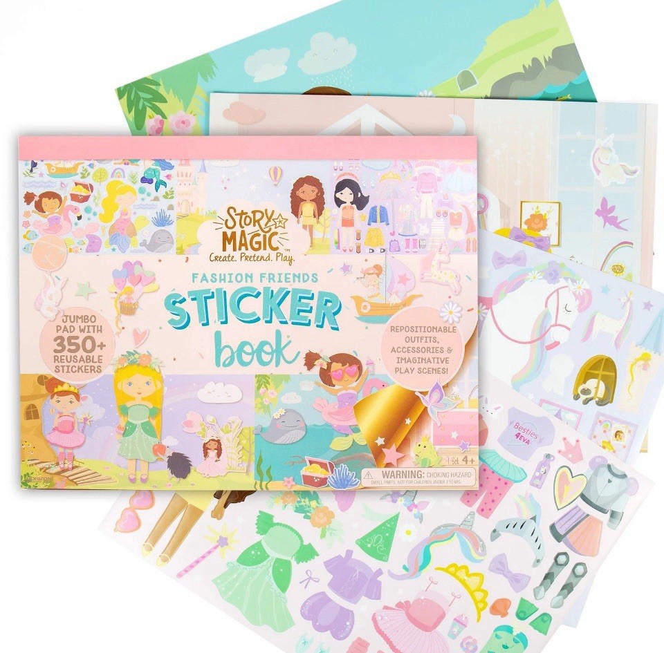 Story Magic Large Sticker Book 14×11″ Over 350 Stickers