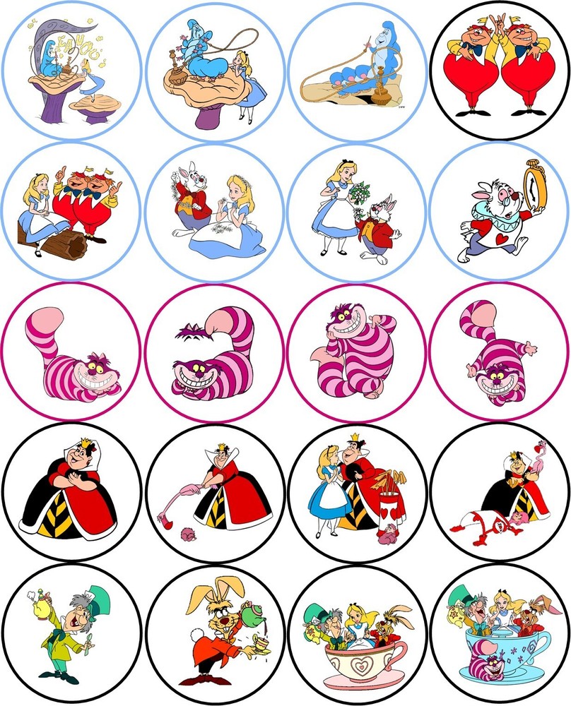 20 Alice in Wonderland Mad Hatter Cheshire Cat Mad Hatter 2″ glossy stickers