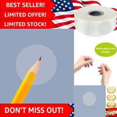 1500 PCS Crystal Clear 1-Inch Round Wafer Seal Stickers – Easy Dispensing Roll