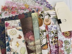 LARGE JUNK JOURNAL SUPPLIES/Napkins,readers Digest, Paper, Fabrics (SEE PHOTOS)