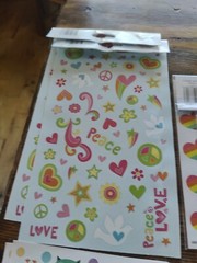 HUGE LOT of Stickers, Iron On, transfers Craft Lot w/12″x9″ Zippered storage bag