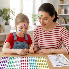 30 PCS Small Stars Stickers, 6 Colors Holographic Glitter Stickers for Kids R…
