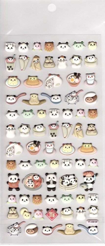 Panda Puffy Sticker Sheet