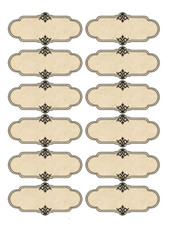 Blank Apothecary Labels 3 Pages Card Toppers Collage Supplies Scrapbook Journal