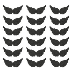 18Pcs Angel Wings for Crafts, Black Wings (5.3 Inch)