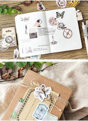 92 Pcs Vintage Aesthetic Scrapbooking Stickers, Steampunk & Victorian Themed Dec