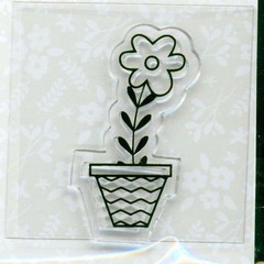 Imaginisce » Happy Spring Flower Acrylic Snag’em Stamp » 400589