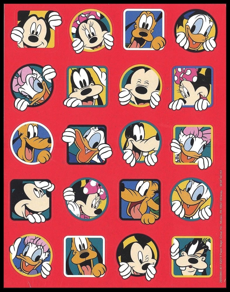 Stickers – Donald Duck Mickey Mouse Minnie Mouse Pluto – Any Occasion CL116