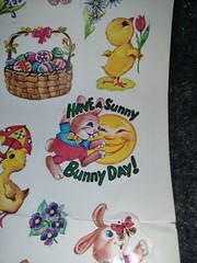 Extremely RARE 1985 EASTER SPRING STICKERS Yuri Salzman USA 17X11 FULL SHEET