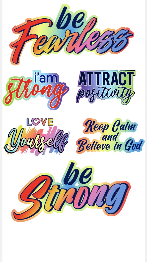 Inspirational Quote Stickers Motivational Scrapbook Decals Positive Affirmations