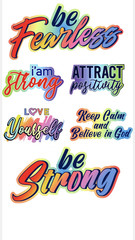 Inspirational Quote Stickers Motivational Scrapbook Decals Positive Affirmations