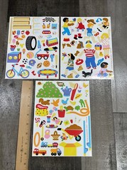 3 Vintage 1993 Mrs Grossman’s Full Sticker Sheets 6×8″ Stickers Yard Toys Kids