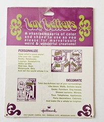 Vtg Hallmark Luv Letters Stickers LOT NIP hippy art psychedelic alphabet