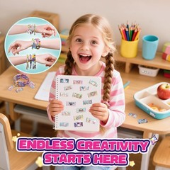320pcs DIY Jewelry Sticker Making Kit, Cute Stickers Toy Bracelet Set for Gir…
